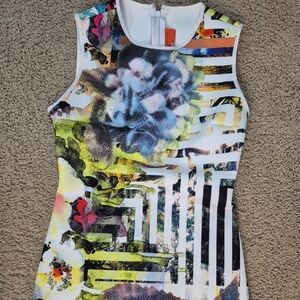 Clover Canyon Multicolor Floral and Geometric Sleeveless Dress